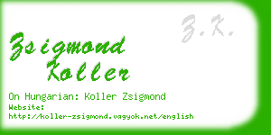 zsigmond koller business card